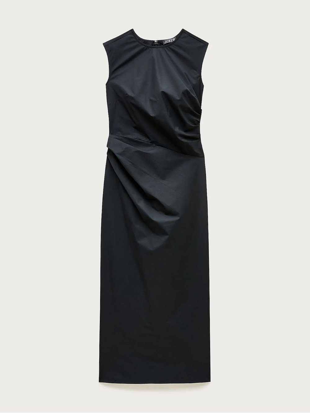 J. Crew Ruched midi dress in stretch cotton-blend poplin